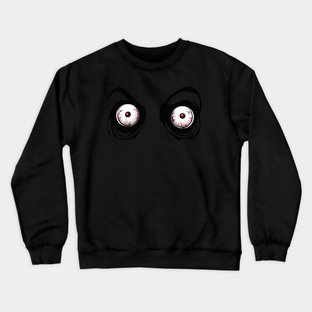 Zombie eyes scary halloween design Crewneck Sweatshirt by Edgi